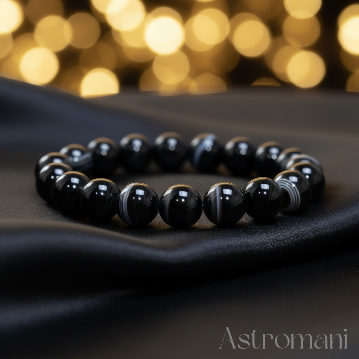 Black Agate Bracelet Premium