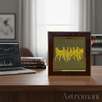 Pyrite Crystals Frame with Seven Running Horses