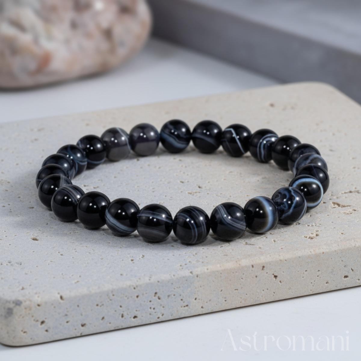 Black Agate Bracelet Premium