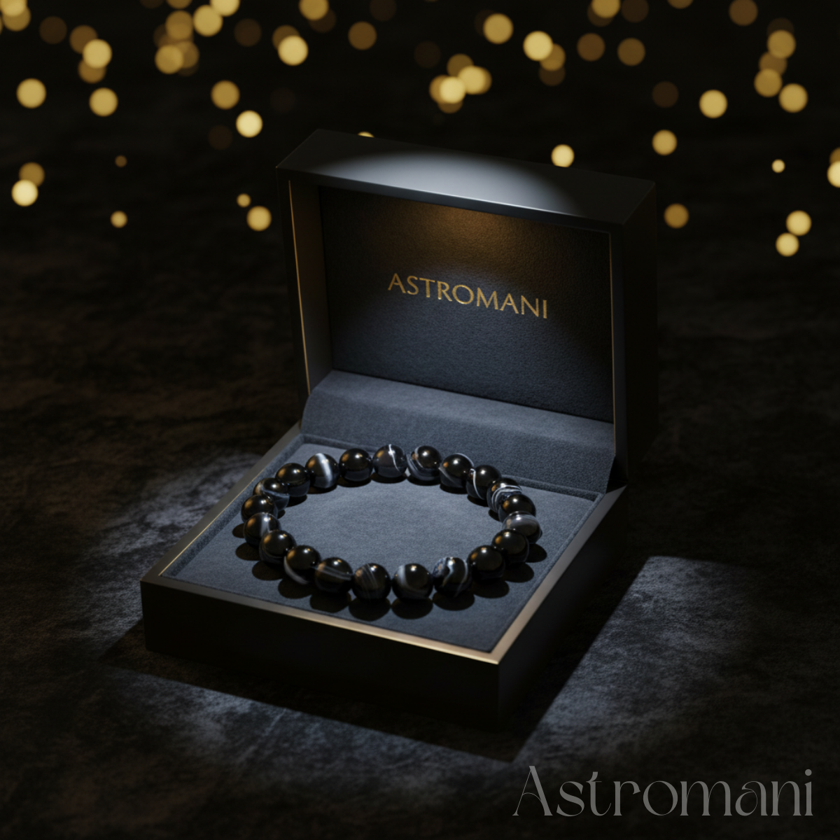 Black Agate Bracelet Premium